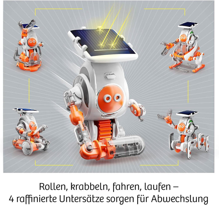 KOSMOS 621247 Solar Bots, Baue 8 Solar-Modelle, Bausatz für Solar Roboter mit Solarenergie-Antrieb,