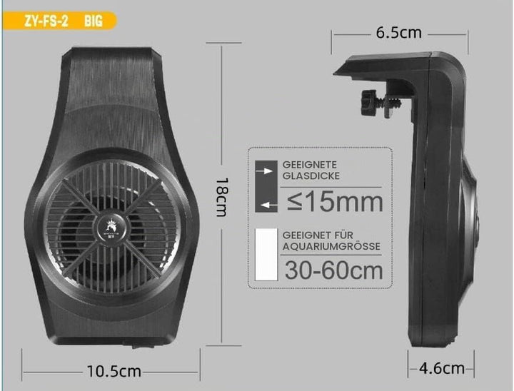 LONDAFISH Aquarium Kühlventilatoren Einstellbare Aquarium Wasserkühlung Ventilatoren Aquarium Kühler