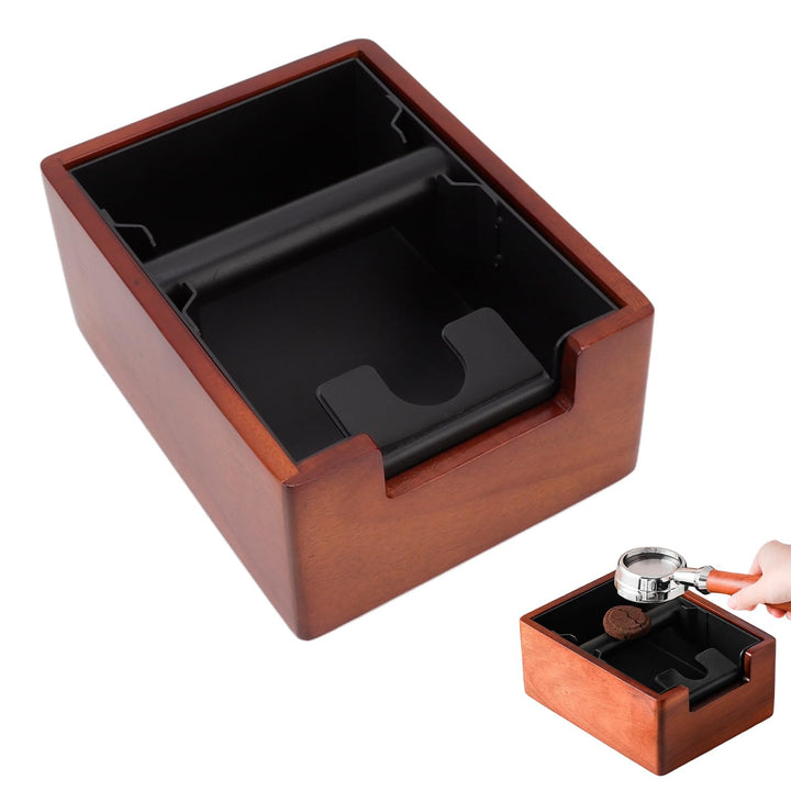 Tissting Abklopfbehälter für Siebträger, 21 x 16 cm Rechteckig Eingebetteter Abnehmbarer Kaffee Absc