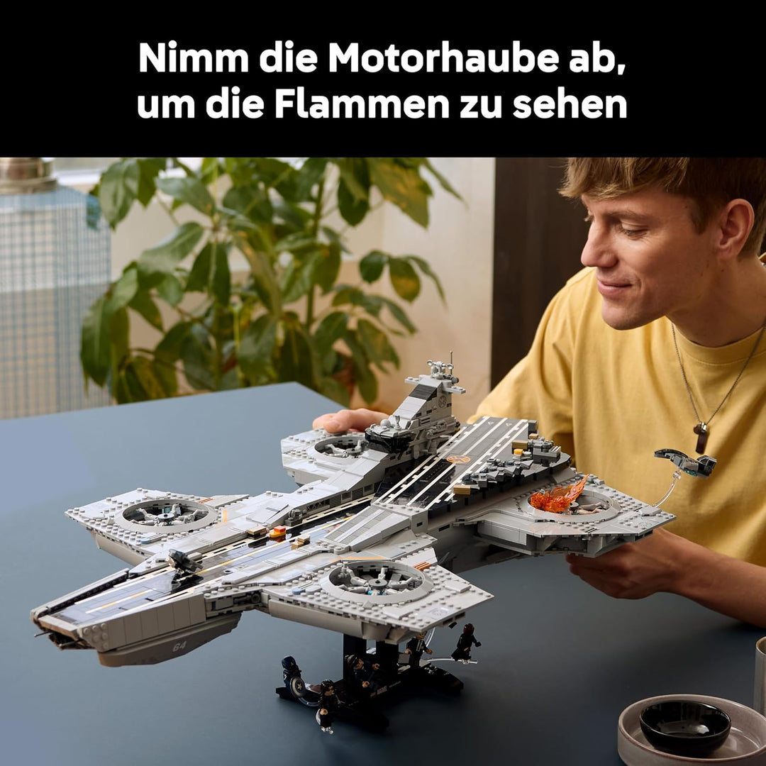 LEGO ǀ Marvel S.H.I.E.L.D.-Helicarrier - Flugzeugträger Modellbau für Erwachsene - 6 Minifiguren ink