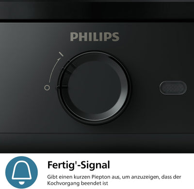 Philips Eierkocher 3000-Serie, Familiengrösse, bis zu 6 Eier (weich, mittel, hart, pochiert), Leicht