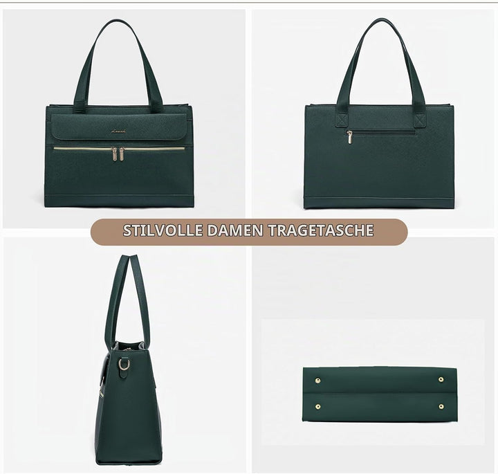 LOVEVOOK Laptop Handtasche Damen, 15,6 Zoll Laptoptasche Shopper Tasche Damen 2 in 1 Umhängetasche,