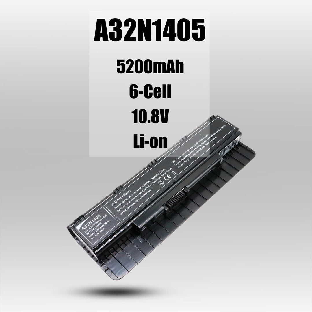 FengWings® 5200mAh A32N1405 Akku, Kompatibel mit asus akku a32n1405 A32ni405, Replace for akku asus