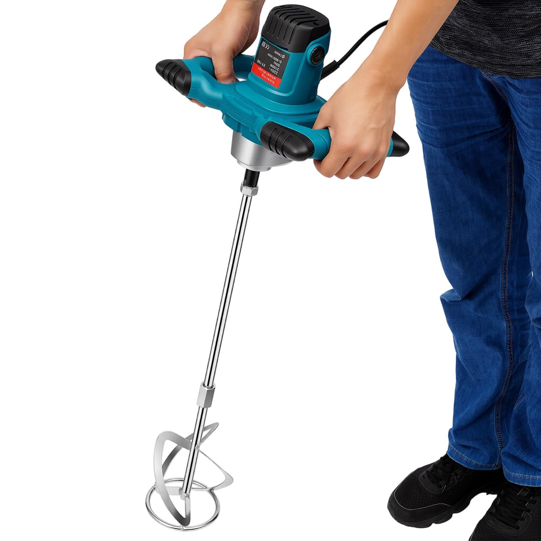 Rührwerk 2100W Rührwerk Mörtelrührer, Profi Handrührwerk mit 6-Gang Einstellbar 800rpm/min, Gewinde