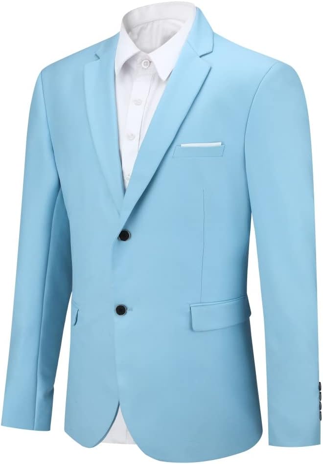 Allthemen Sakko Herren Slim Fit Sportlich Anzugjacke mit Fliege Zwei Knöpfe Herren Blazer für Busine