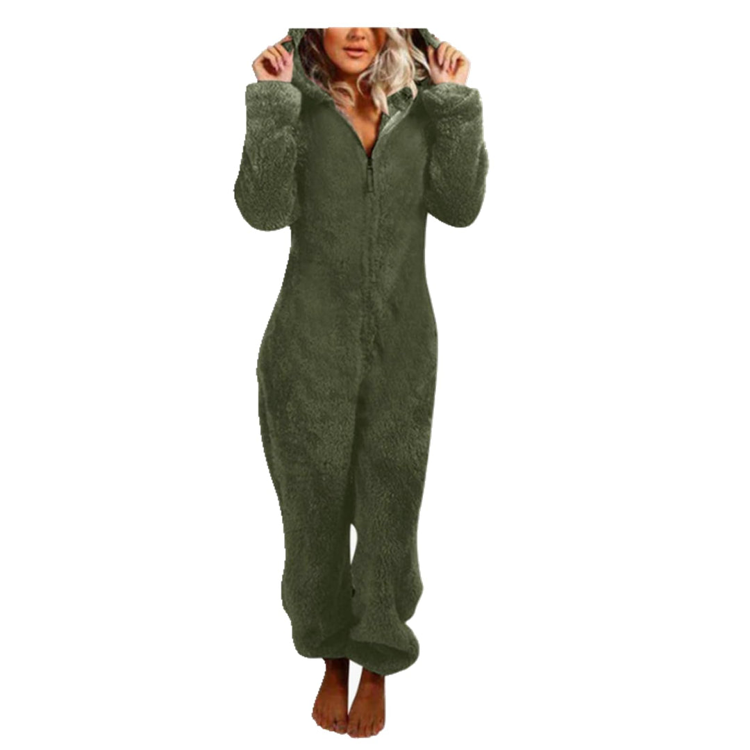 Jumpsuit Damen Winter Warm Overall Teddy Fleece Einteiler Damen Grosse Grösse Jumpsuit Teddy Fleece