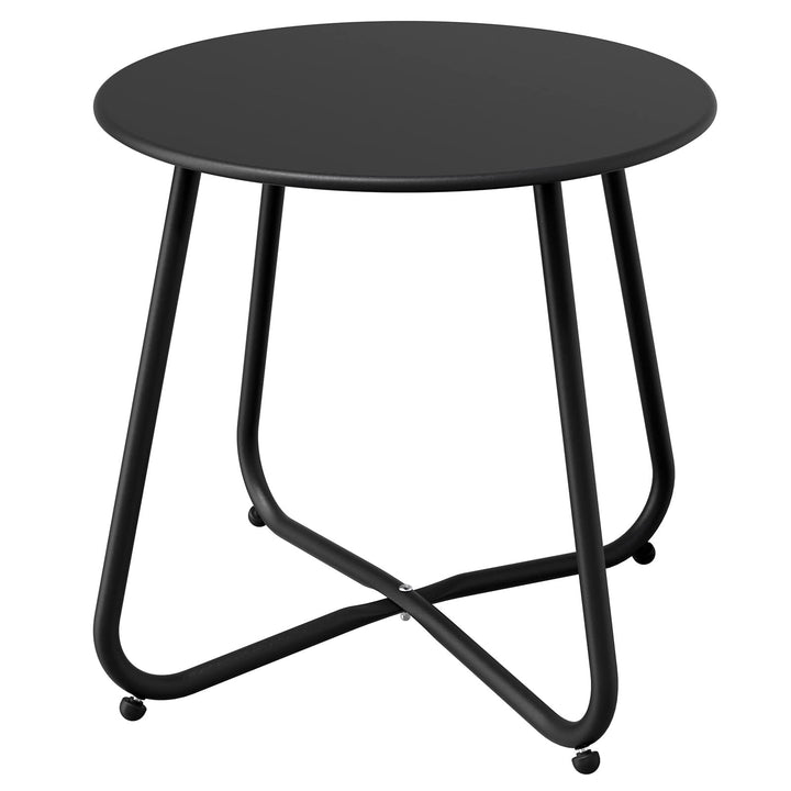 Grand patio Beistelltisch, Kleiner Sofatisch, Leicht, Stabil, Einfacher Aufbau, Runder Kaffeetisch i