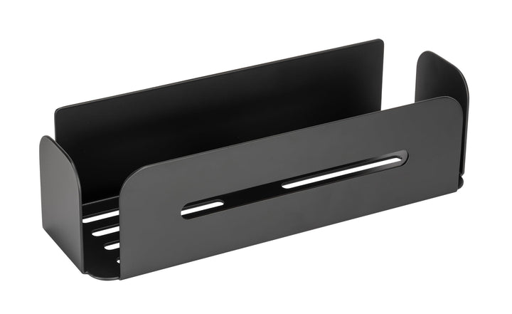 WENKO Turbo-Loc® Wandablage Bivio Black matt, Badregal aus Aluminium, zur Aufbewahrung im Bad, Befes