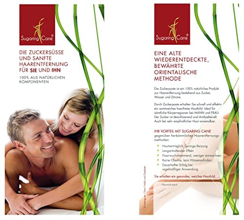 Sugaring Zuckerpaste 500g | 100% Vegan Natur | sanfte, schmerzarme Haarentfernung | 1 Dose Zuckerwac
