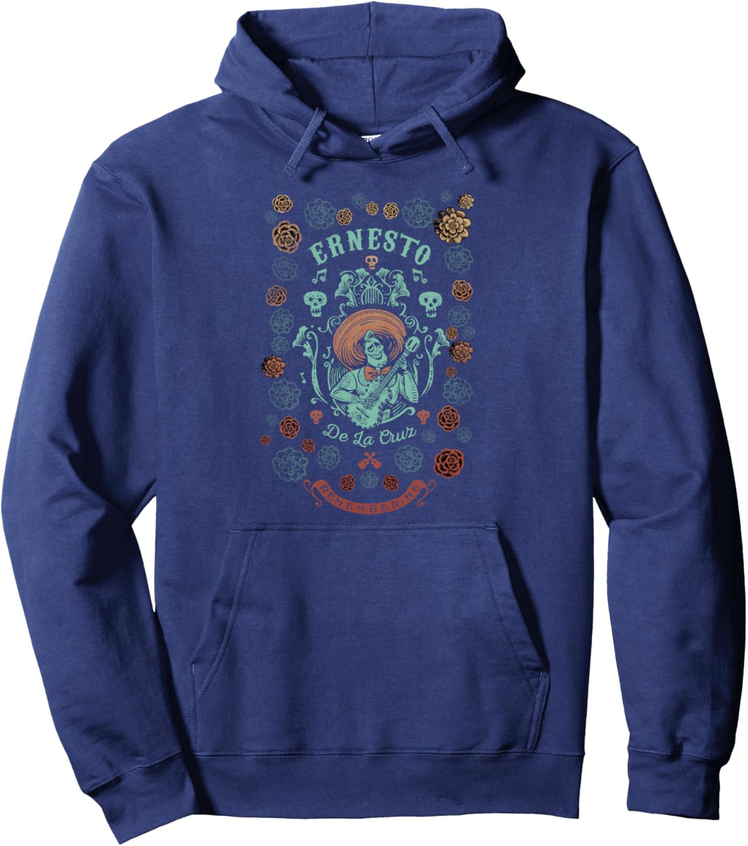 Disney Pixar Coco Ernesto Remember Me Floral Style Pullover Hoodie