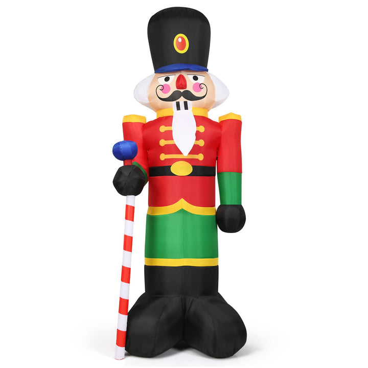 LIFEZEAL Aufblasbare Nussknacker Soldat für Weihnachten, 240cm Weihnachtsdeko mit LED-Beleuchtung, A