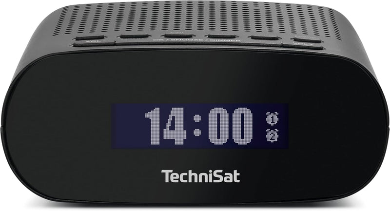 TechniSat TECHNIRADIO 50 - Kompakter Radiowecker (DAB+, UKW Wecker mit grossem LCD-Display, Dual-Ala