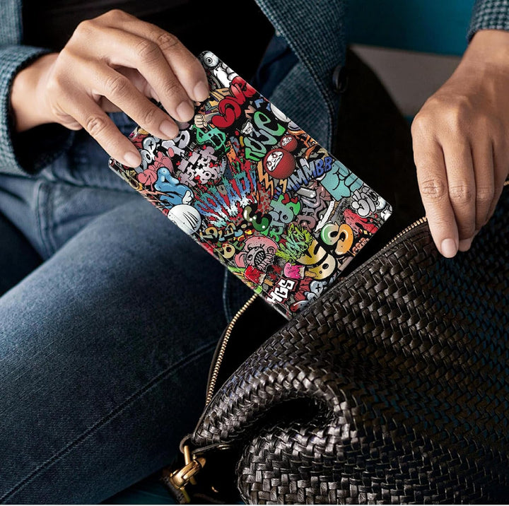 GIOPUEY Hülle Kompatibel mit Remarkable Paper Pro Move 7.3, Flip Case 360° Schutz - Graffiti reMarka
