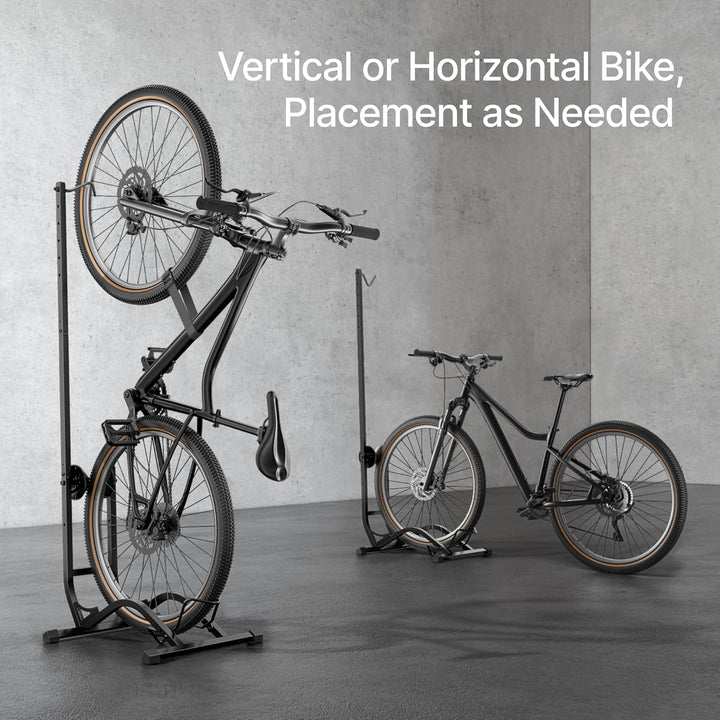 PEGZONE Fahrradständer, Vertikal & Horizontal, höhenverstellbarer, Passend für 20-29 Zoll & 90 mm(3,