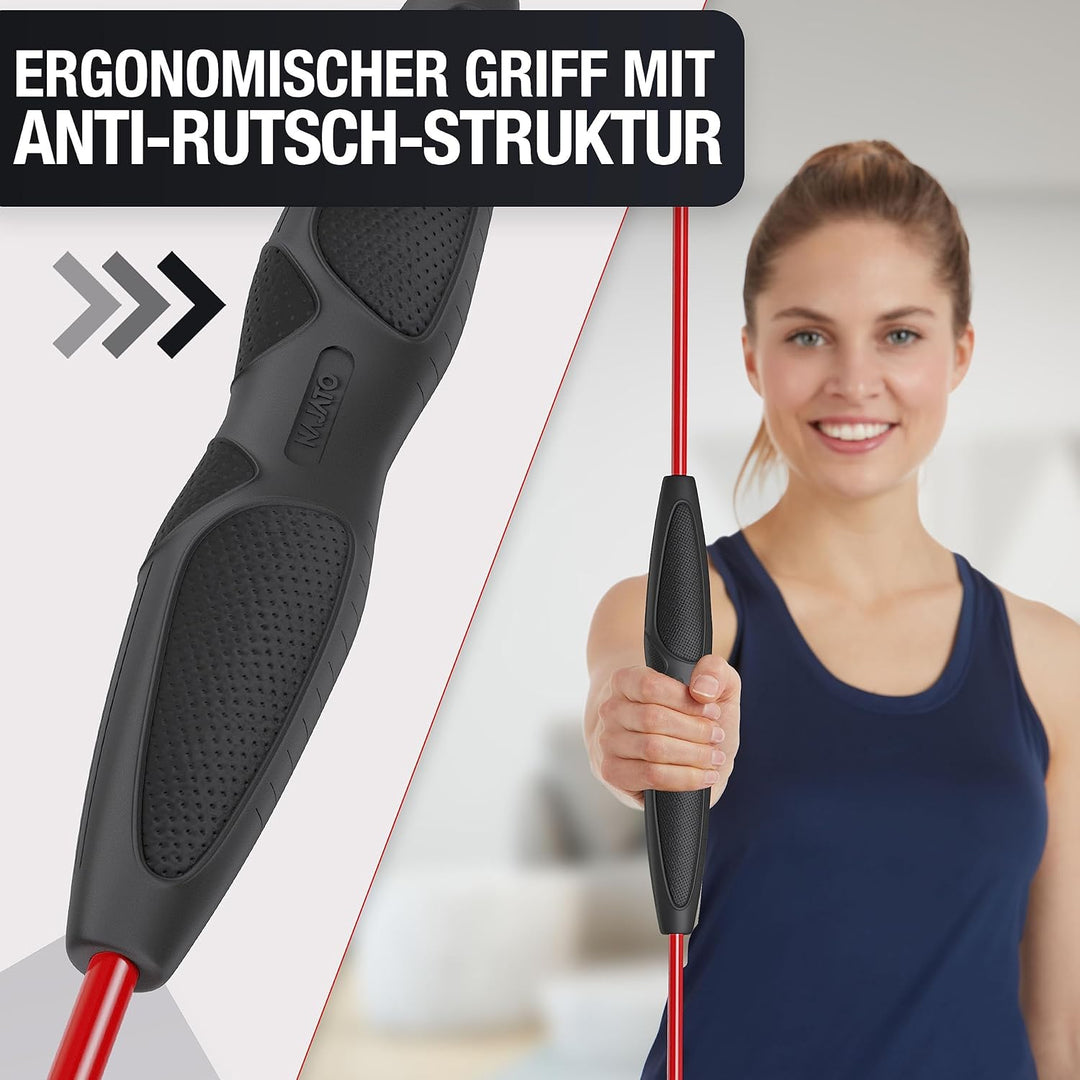 Sports Schwingstab – Swingstick inkl. E-Book (PDF Datei) & Tasche – Wackelstab mit verstellbaren Gew