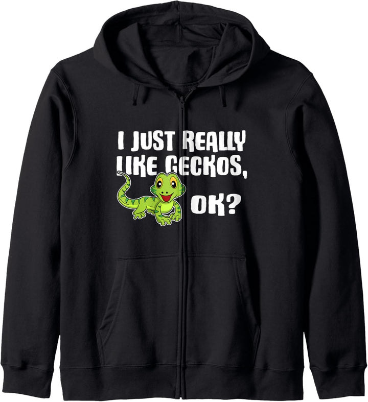 I Just Really Like Geckos Ok Lustiges Echse Gecko Kostüm Kapuzenjacke