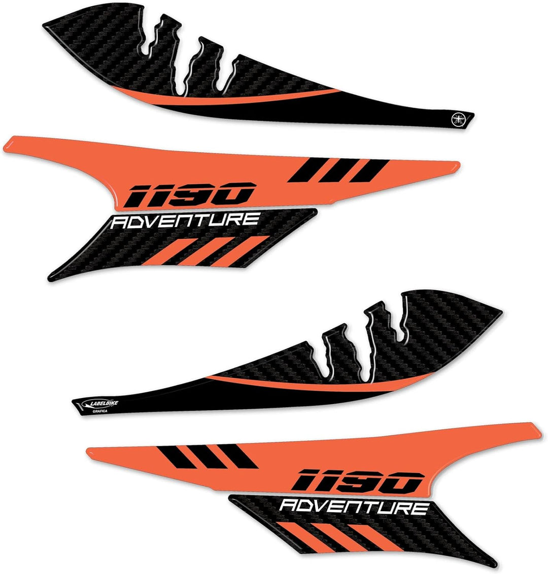 labelbike - 3D Handschutz Schutzaufkleber für Motorräder kompatibel mit KTM 1190 Adventure 2013-2016