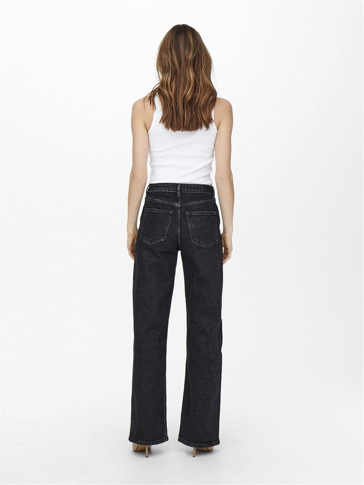 ONLY Female Weit geschnitten Jeans ONLJuicy Wide High Waist Jeans 24W / 30L Black Denim, 24W / 30L B