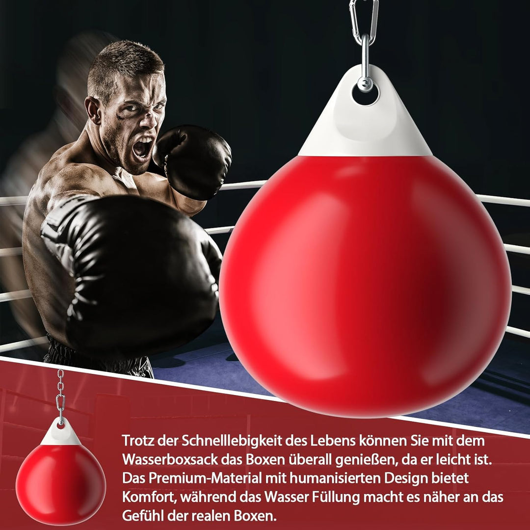 FANTASK Ø45cm schwere Wassersack, Boxing Punching Bag, 50 kg/80kg, Aqua-Trainingssack mit Verstellba