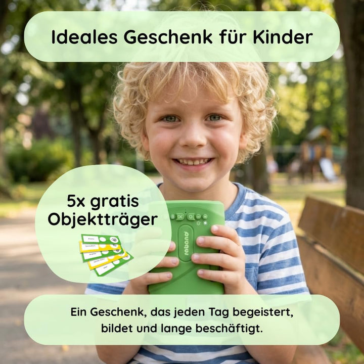 Rabano Tragbares Kinder Mikroskop, 1000x Zoom und HD-Bildschirm, Digitales Mikroskop Kinder für Expe