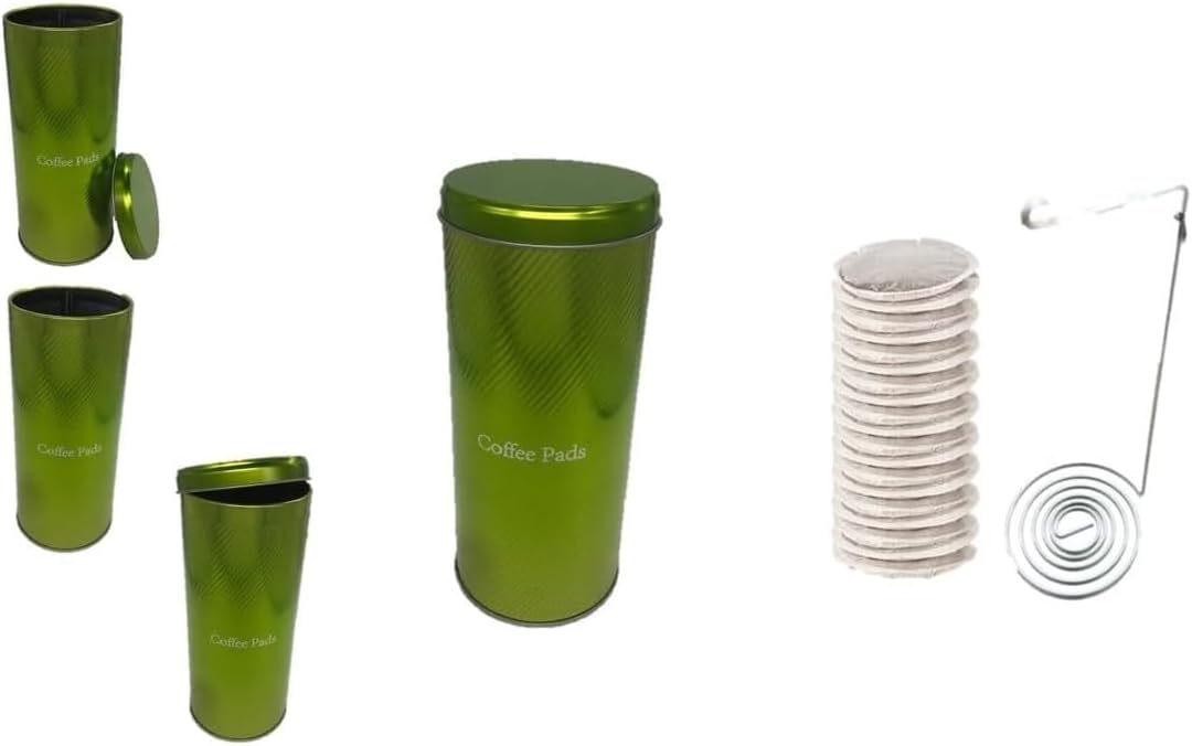 Kaffee-Paddosen Set + plus 4 Padlifter neu aus Edelstahl