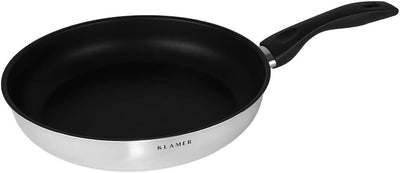 KLAMER Pfannenset 2-teilig Profi Edelstahl-Bratpfanne 28 cm Induktion Premium Beschichtung Pfannense