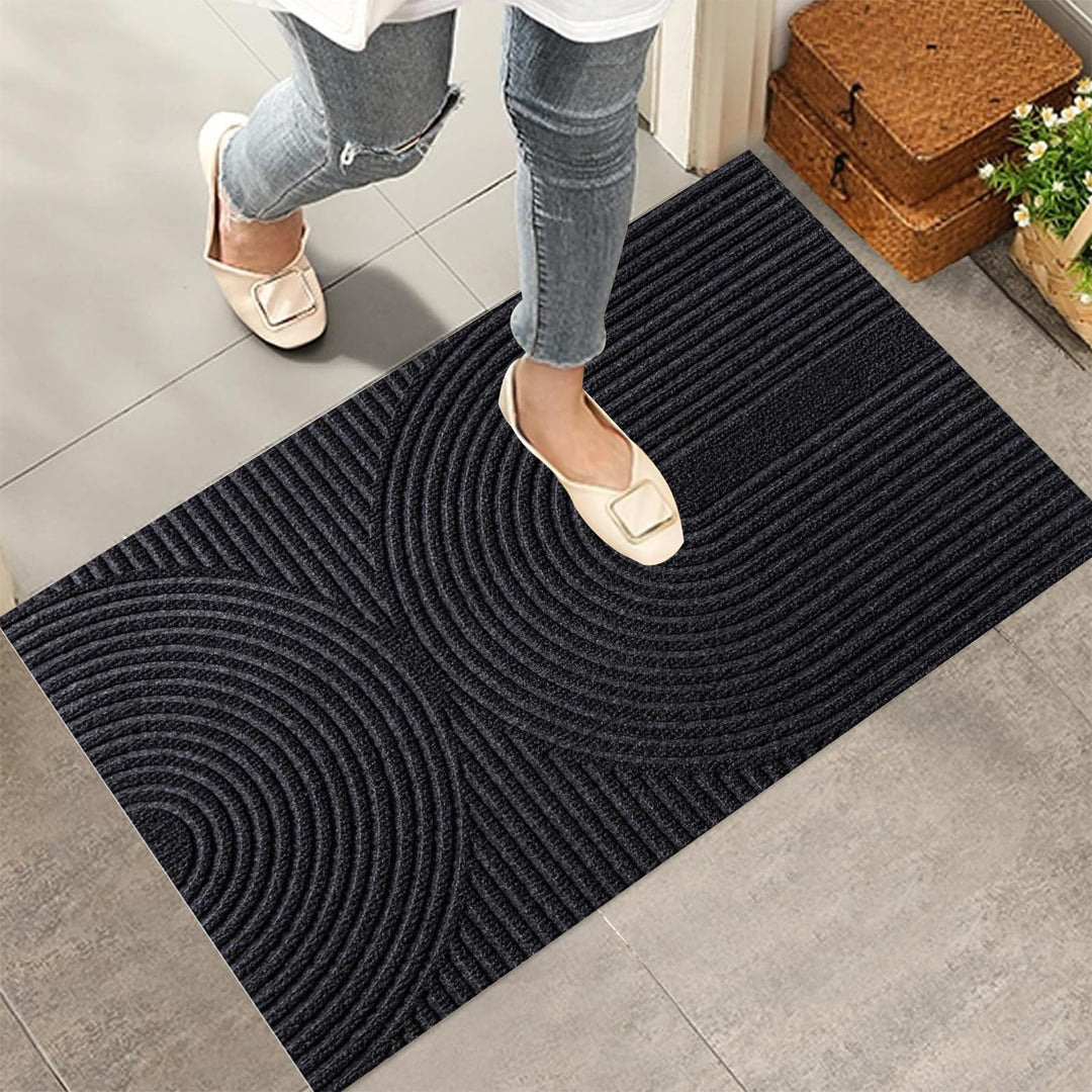 Fussmatte 60x90 cm Innen und Aussen - rutschfeste Schmutzfangmatte - Waschbar Fussmatte, Wasserdicht