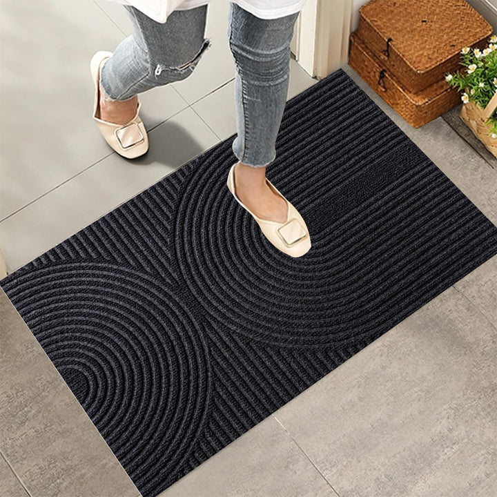 Fussmatte 60x90 cm Innen und Aussen - rutschfeste Schmutzfangmatte - Waschbar Fussmatte, Wasserdicht