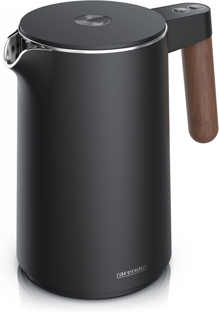 Arendo - Wasserkocher mit Temperatureinstellung - Edelstahl - 45°C - 100°C - 1.5 Liter - Doppelwand