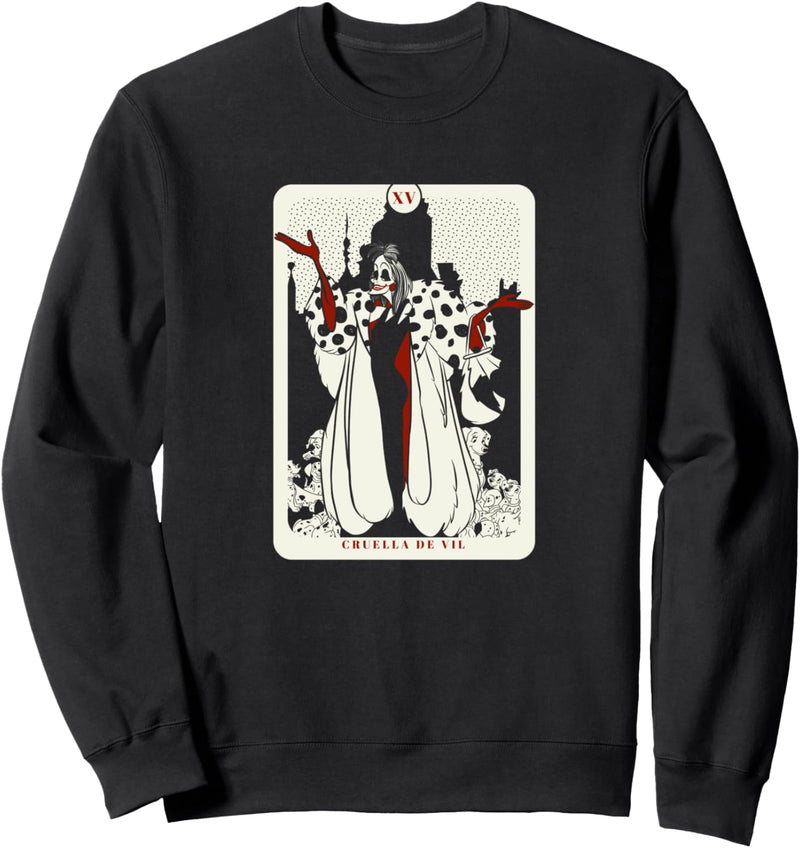 Disney 101 Dalmatians Cruella De Vil Tarot Card Sweatshirt