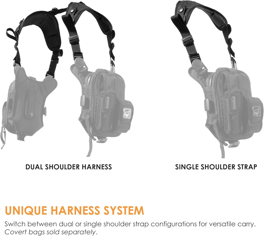 CivilianLab Covert Rg Anatomisches Schultergurtzeug Schwarz