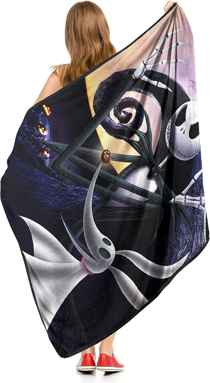 Northwest Nightmare Before Christmas Micro-Raschel-Überwurfdecke, 116,8 x 152,4 cm, Full Moon Madnes