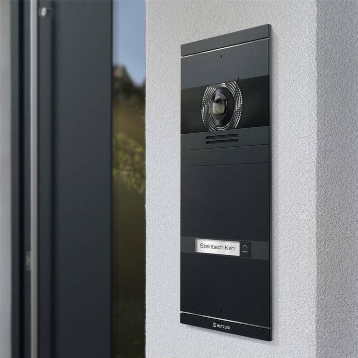 Metzler VDM10 2.0 Video Sprechanlage Komplett Set - mit austauschbarem Namensschild - LAN/POE - Türs