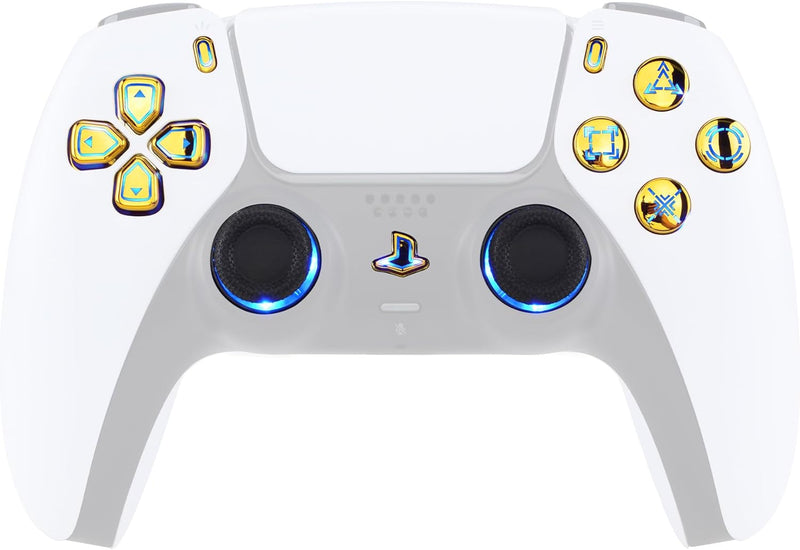 eXtremeRate DTF LED Kit für ps5 Controller BDM-030/040, Ersatz leucht D-Pad Thumbstick Share/Option/