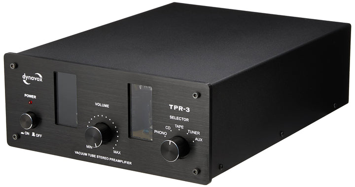 Dynavox Röhrenvorstufe TPR-3, Vorverstärker mit Röhren, 5 Cinch-Eingänge inkl. Phono-Eingang für Pla