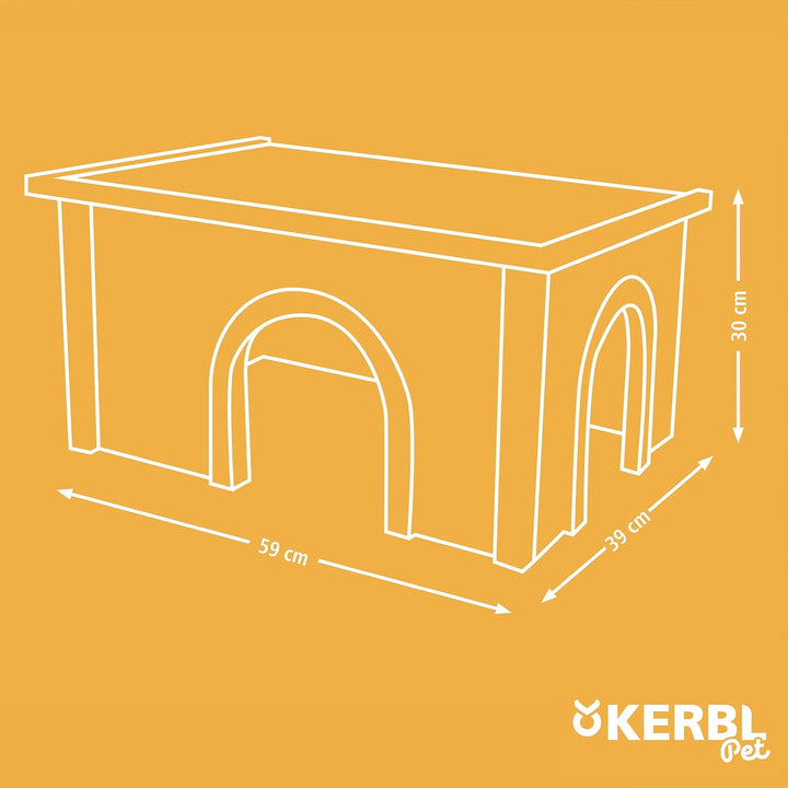 Kerbl 81773 Nagerhaus XL, 64 x 42 x 10 cm, Holzfarbe Single, Single