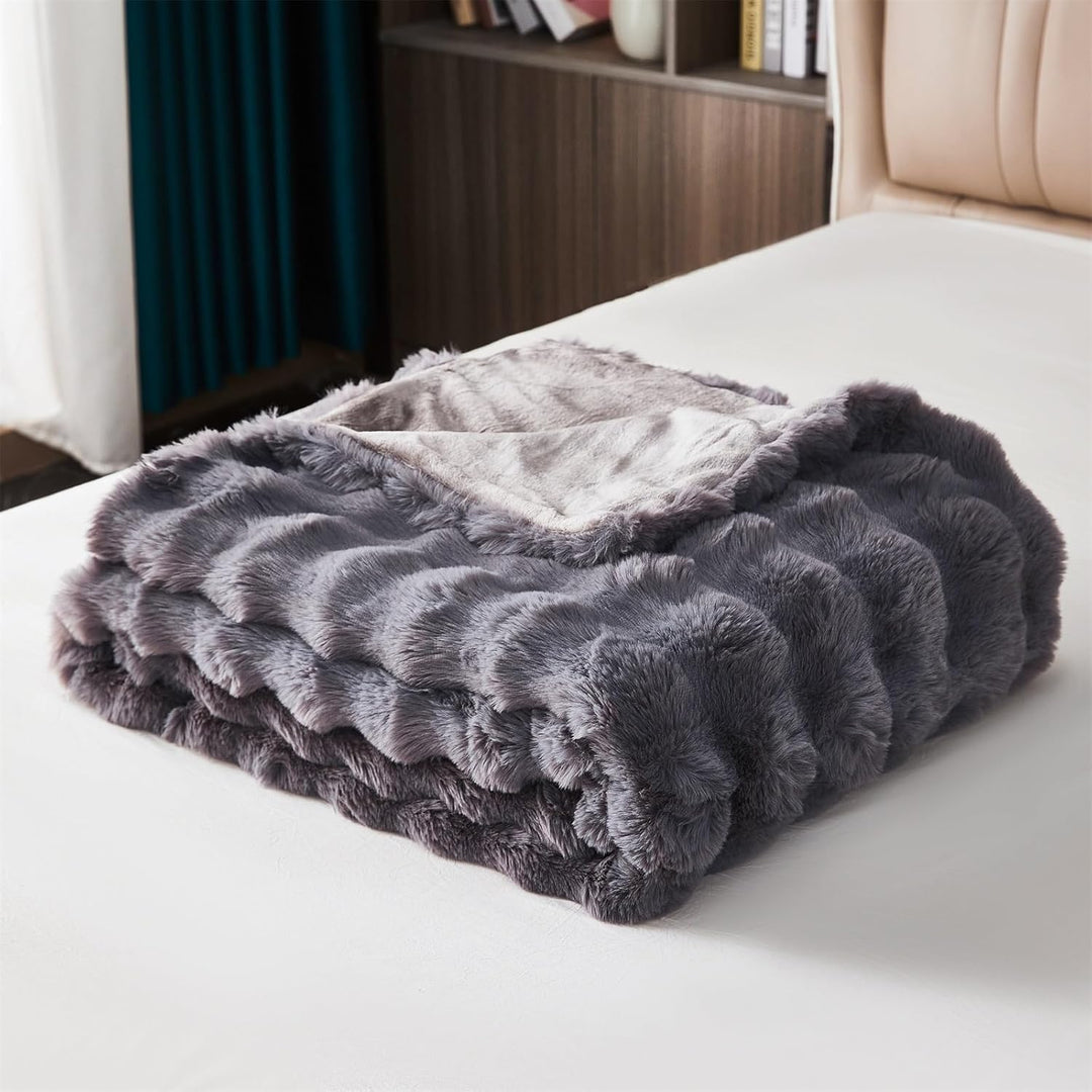 Kuscheldecke Flauschig - Weiche Plüsch Kuscheldecke, Fuzzy Kuschelig Flauschige Decke, Dicke 1200GSM