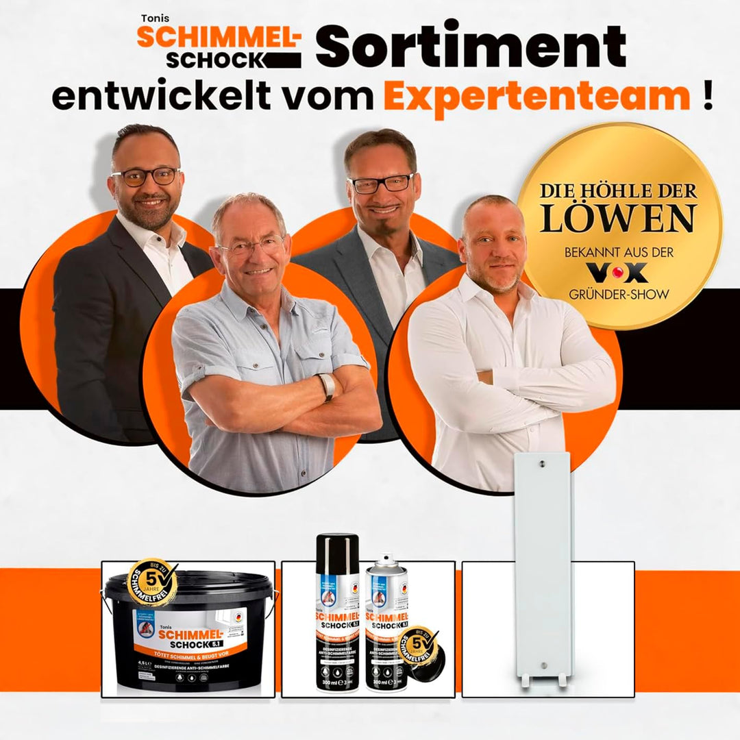 Tonis SCHIMMELSCHOCK 2x Glaspanel Anti-Schimmel-Heizung zur Schimmelbekämpfung plus Verbindungskabel