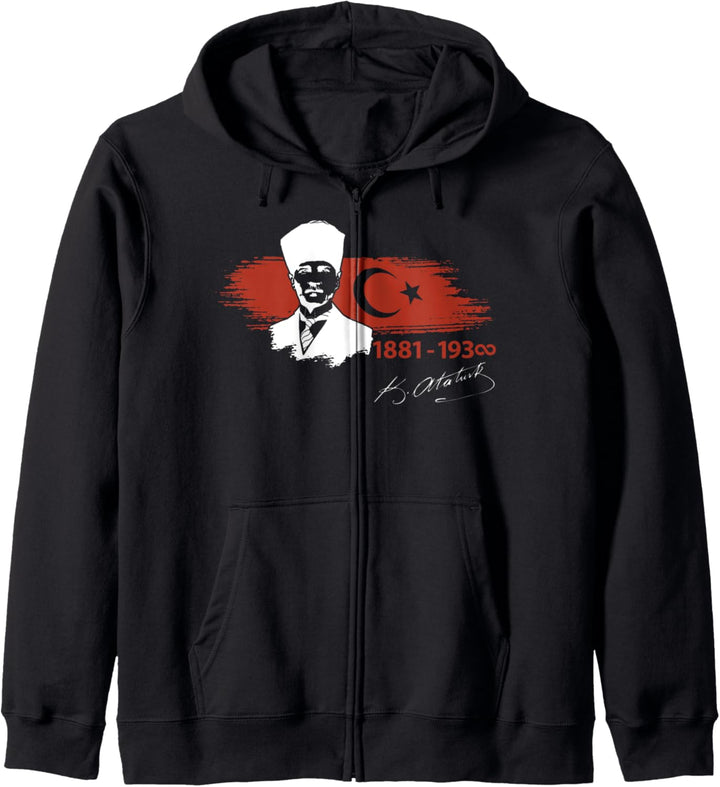 Mustafa Kemal Atatürk Vater der Türkei Flagge Kapuzenjacke