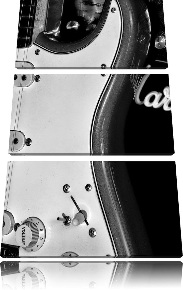 Pixxprint E-Gitarre Verstärker als Leinwandbild/Grösse: 3 Teilig (120x80) cm/Wandbild/Kunstdruck/fer