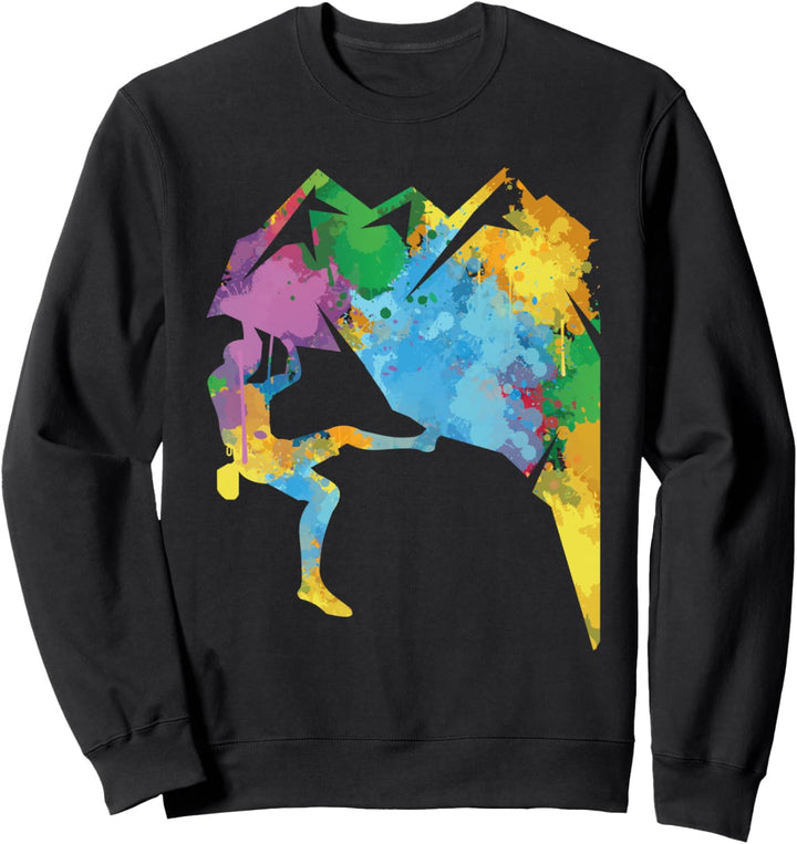 Felsklettern, Retro Bouldern Kletterer Sweatshirt