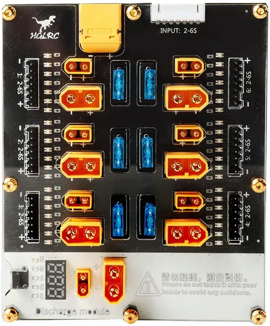HGLRC Thor 6 Port Lipo Akku Balance Ladegerät Board Pro 40A XT60 XT30 Stecker 2-6S Integriert mit Li
