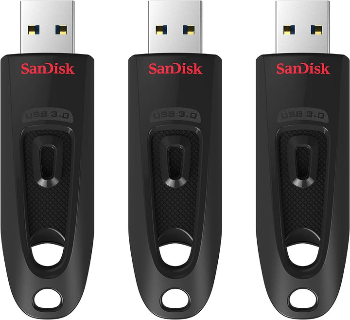 SanDisk Ultra USB 3.0 Flash-Laufwerk 64 GB 3er-Pack (SecureAccess Software, Passwortschutz, Übertrag