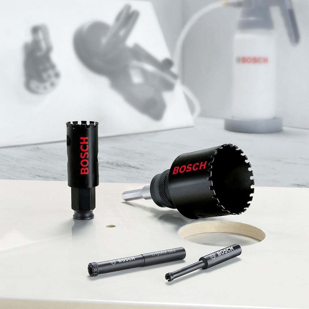 Bosch Professional 1x Diamant-Lochsäge Diamond for Hard Ceramics (für Fliesen, Stein, Ø 44 mm, Zubeh