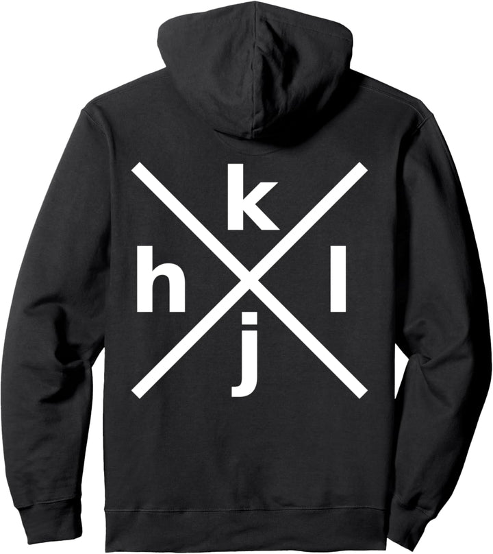 hjkl - Weisses Design für Hardcore vi/Vim Geeks & Nerds Pullover Hoodie