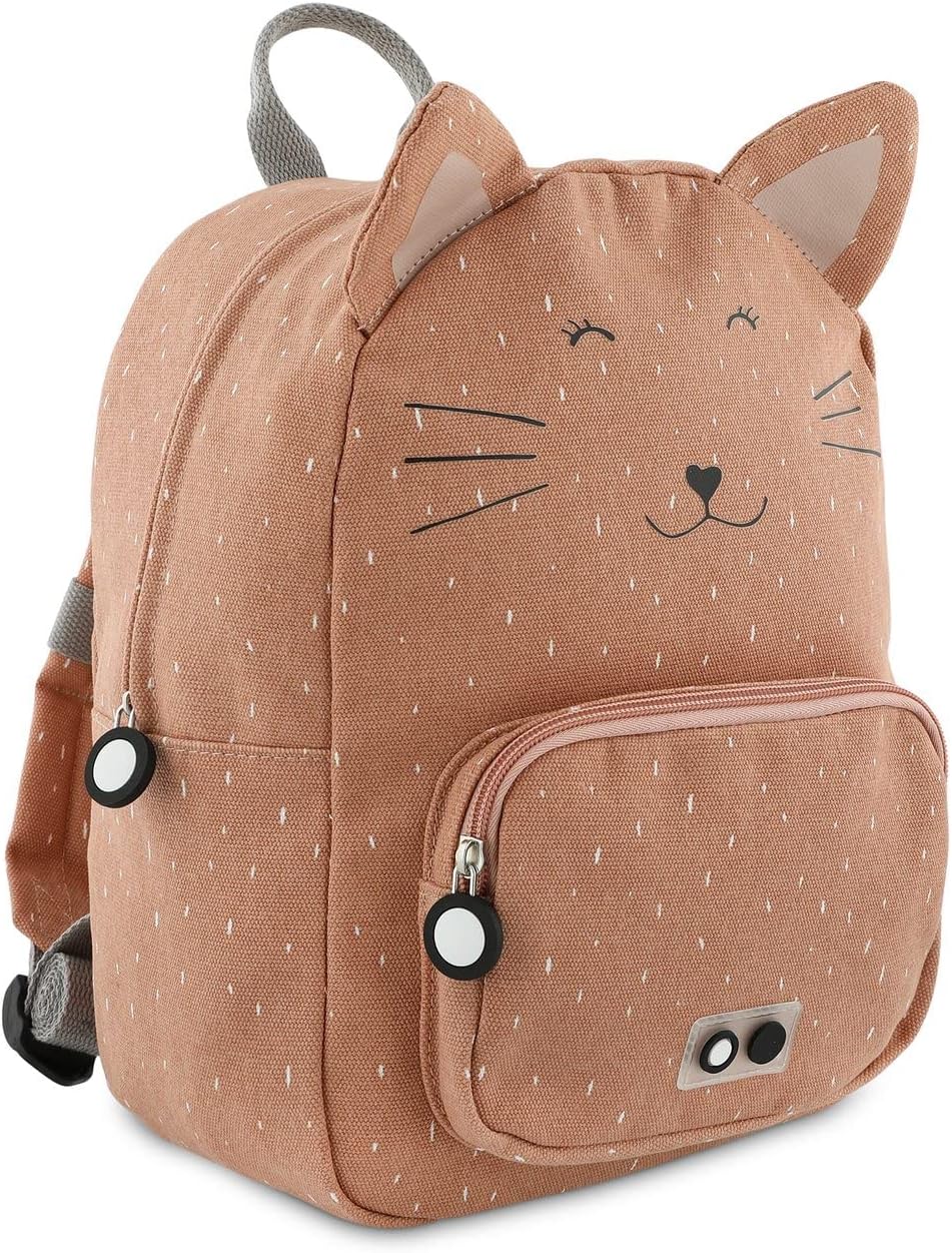 Trixie Rucksack - Rucksack für Kind - für Jungen und Mädchen - Kleiner Turnbeutel Dunkelrosa Mrs Cat