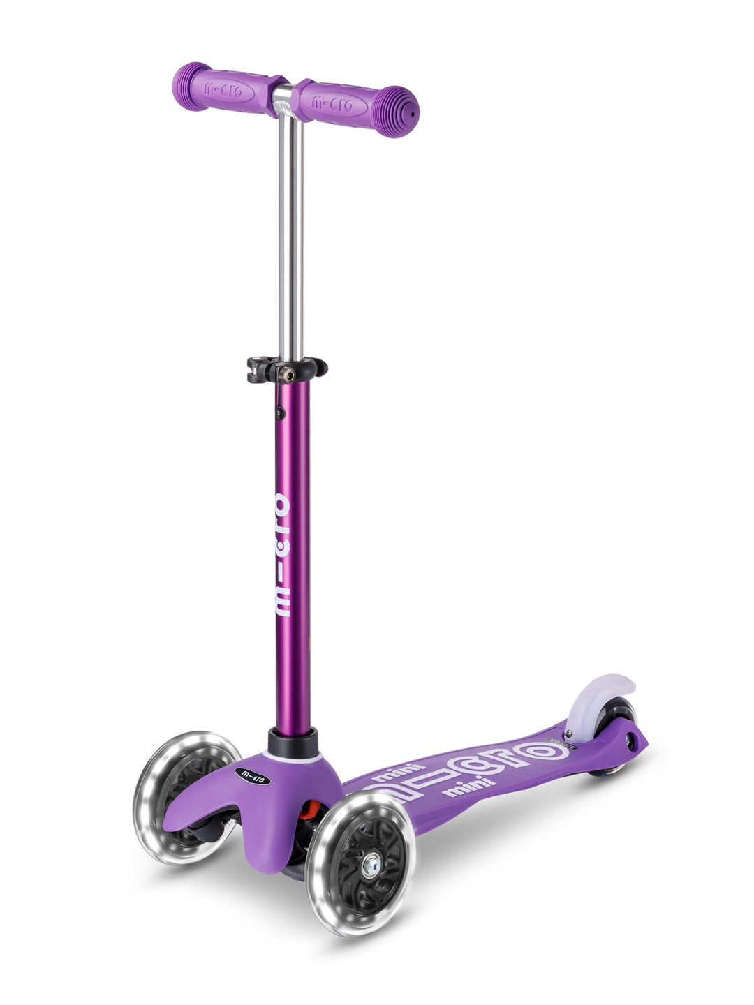 Micro Scooters | Mini Micro Deluxe LED Children's Scooter | Handlebar Adjustable | Light Up Wheels |