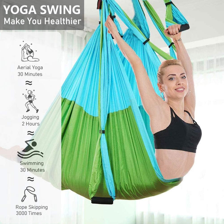 Yoga Hängematte Set Aerial,Aerial Yogatuch,Aerial Yoga Hammock Swing mit Tragetasche und Verlängerun