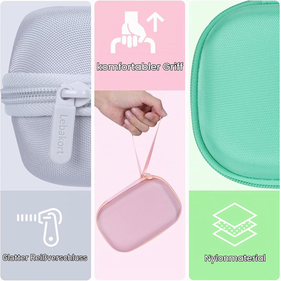 Lebakort Hart Tasche Hülle Etui für Liene 2 x 3 Tragbarer Smartphone Fotodrucker (Mintgrün), Mintgrü