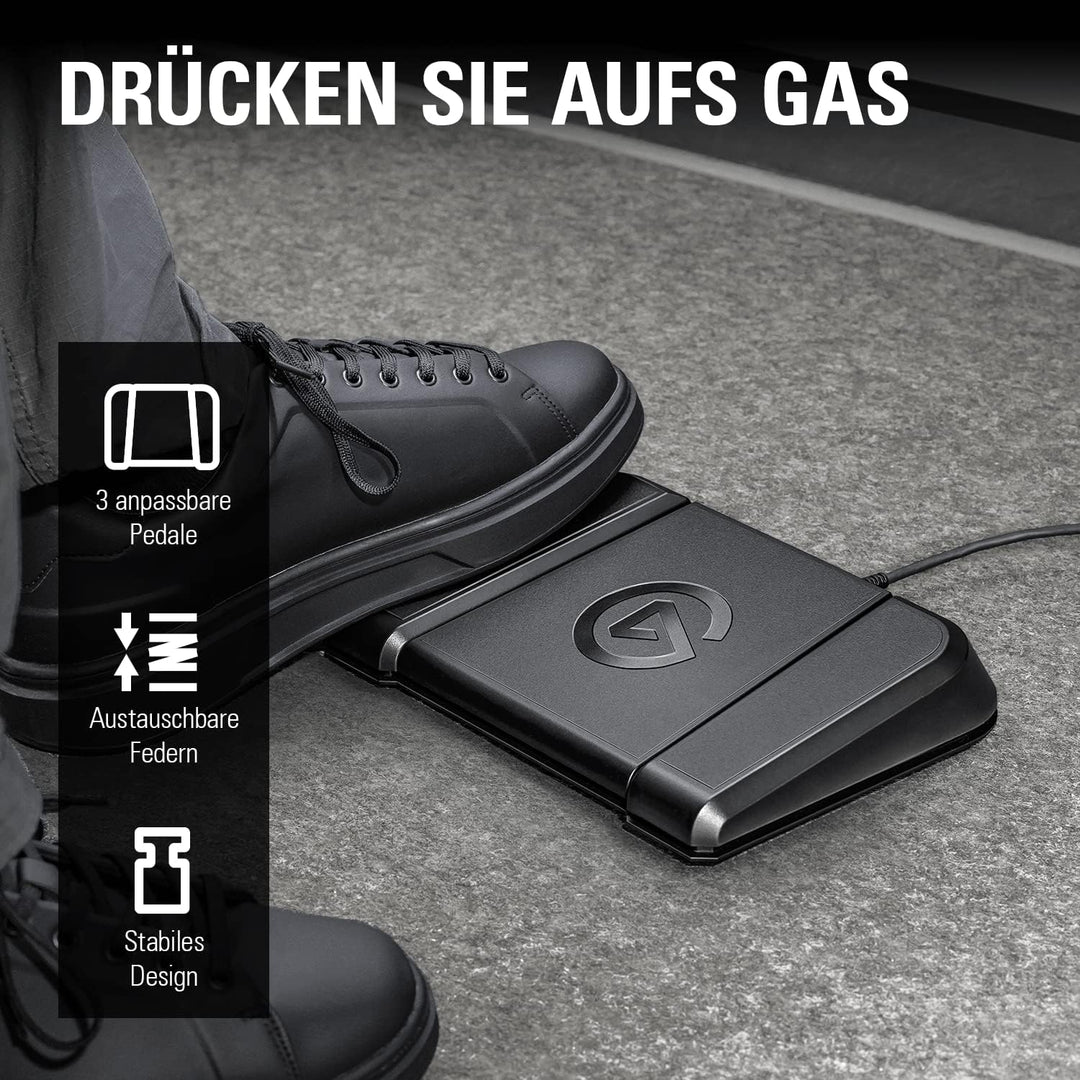 Elgato Stream Deck Pedal – Freihand-Studio-Controller, 3 Makro-Fusspedale, Auslösen von Aktionen in